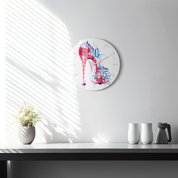 Reloj redondo pared Tacón rojo