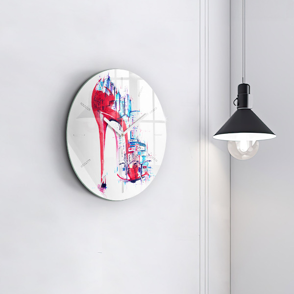 Reloj redondo pared Tacón rojo