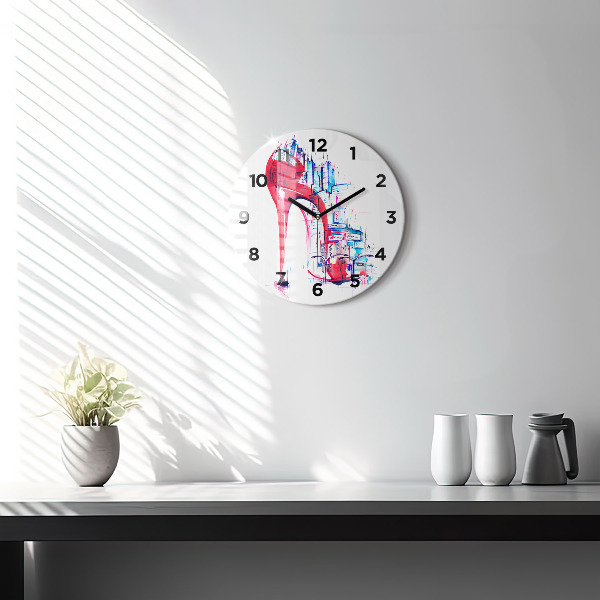 Reloj redondo pared Tacón rojo