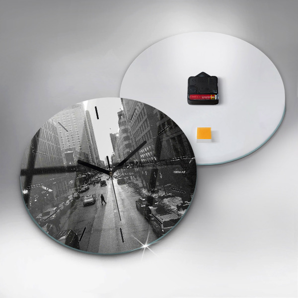 Reloj redondo pared Calles de Chicago