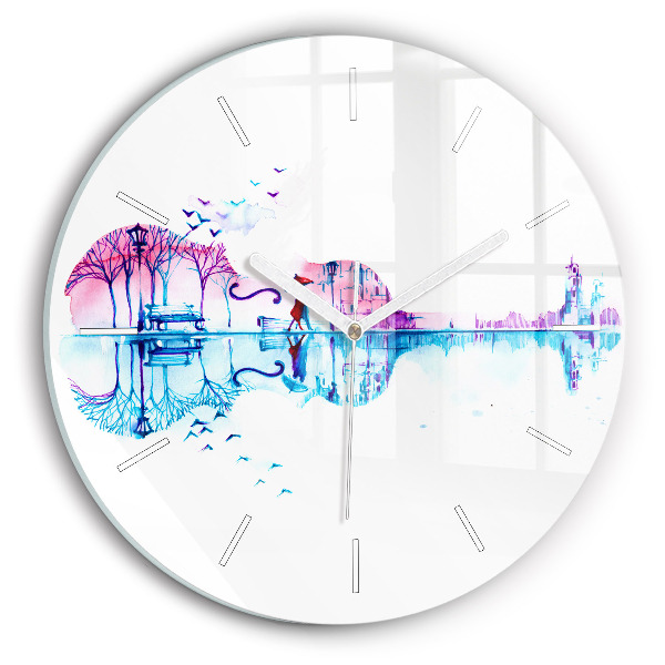 Reloj de pared redondo Cello Parque Lago