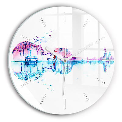 Reloj de pared redondo Cello Parque Lago