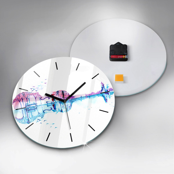 Reloj de pared redondo Cello Parque Lago