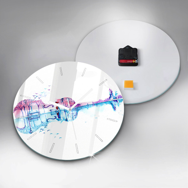Reloj de pared redondo Cello Parque Lago