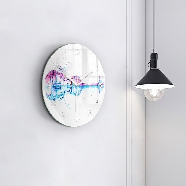 Reloj de pared redondo Cello Parque Lago
