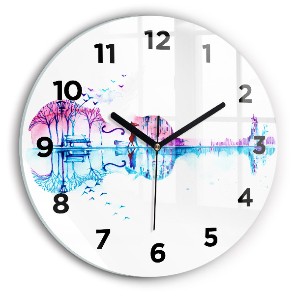 Reloj de pared redondo Cello Parque Lago