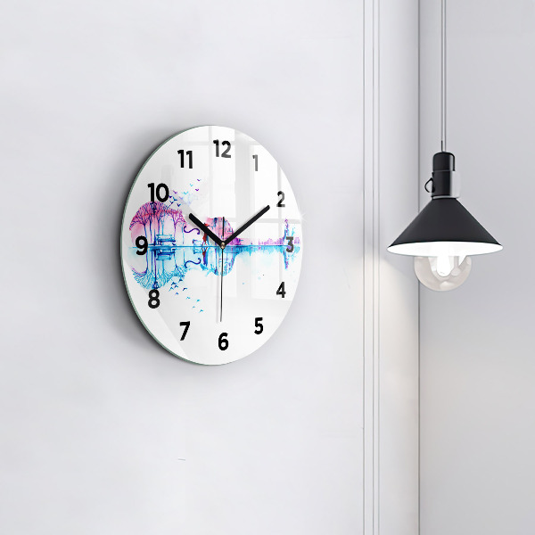 Reloj de pared redondo Cello Parque Lago