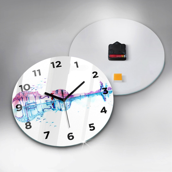 Reloj de pared redondo Cello Parque Lago