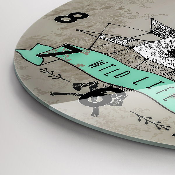 Reloj de pared redondo Cabeza de ciervo