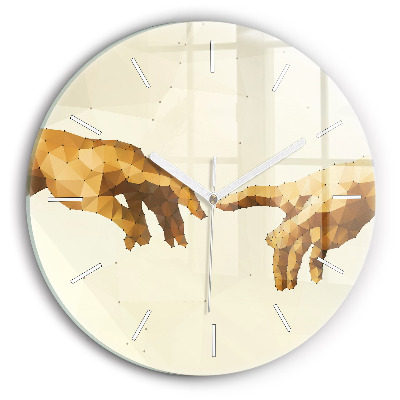 Reloj de cristal redondo Creación de Adán