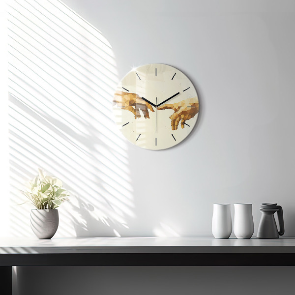 Reloj de cristal redondo Creación de Adán