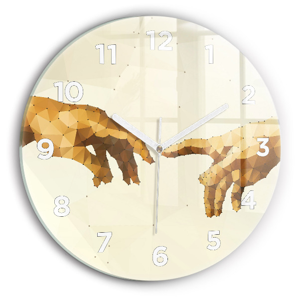 Reloj de cristal redondo Creación de Adán