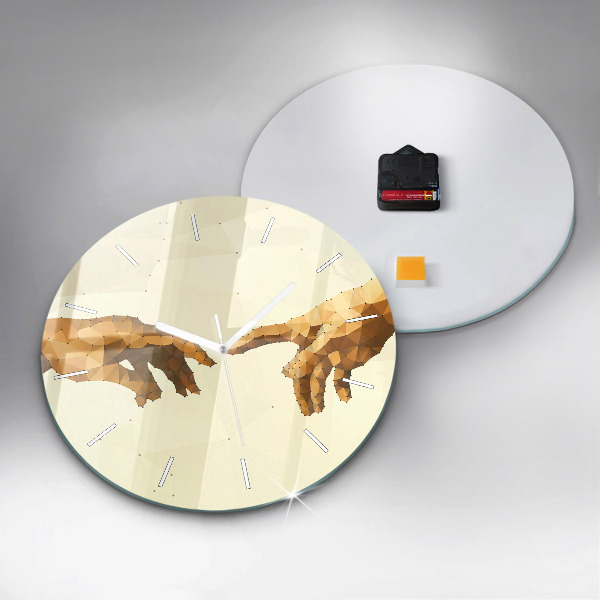 Reloj de cristal redondo Creación de Adán