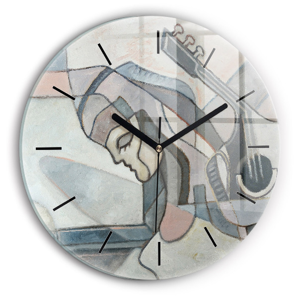 Reloj redondo pared Pintura abstracta