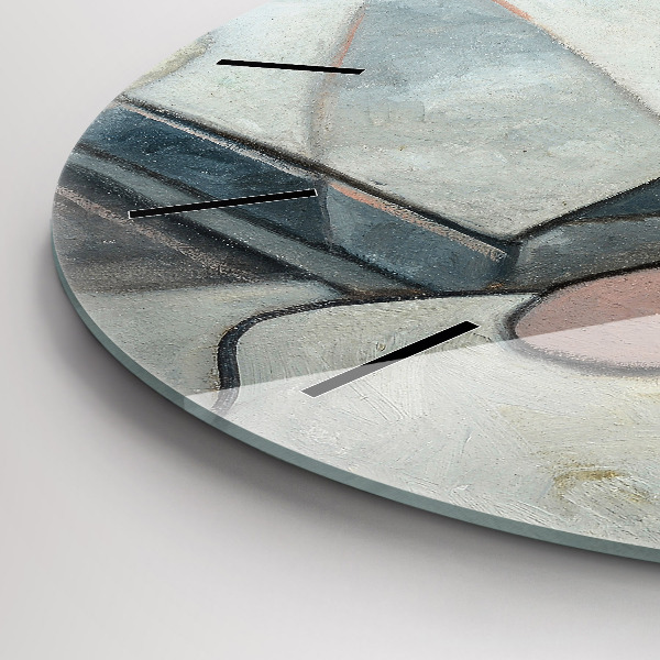 Reloj redondo pared Pintura abstracta