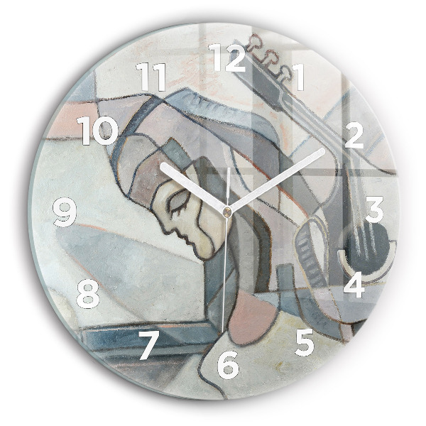 Reloj redondo pared Pintura abstracta