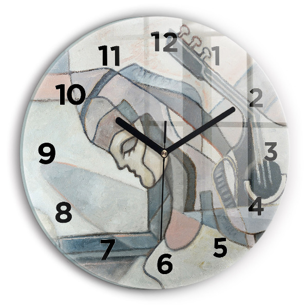 Reloj redondo pared Pintura abstracta