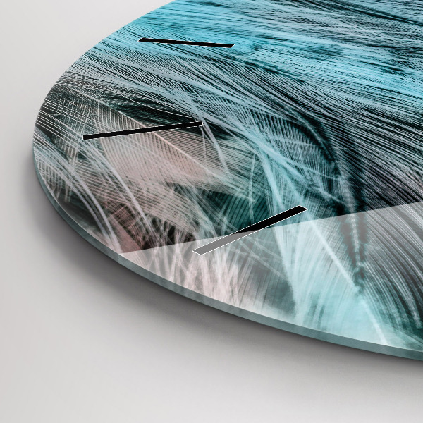 Reloj redondo pared Plumas de colores