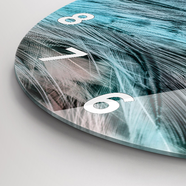 Reloj redondo pared Plumas de colores