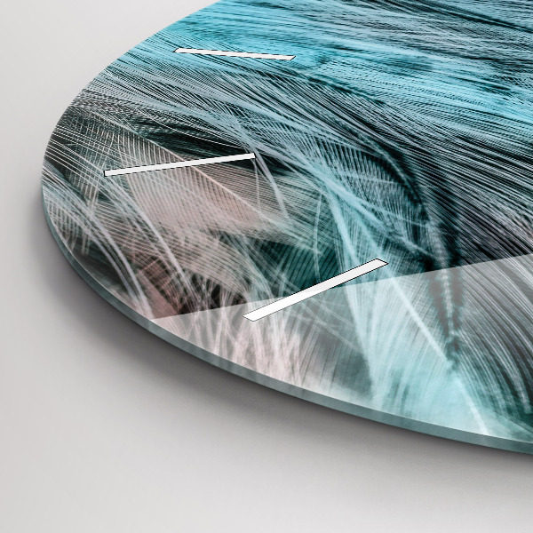 Reloj redondo pared Plumas de colores