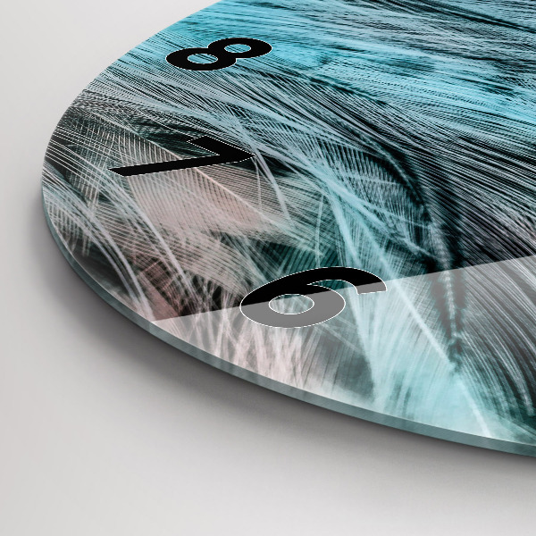 Reloj redondo pared Plumas de colores