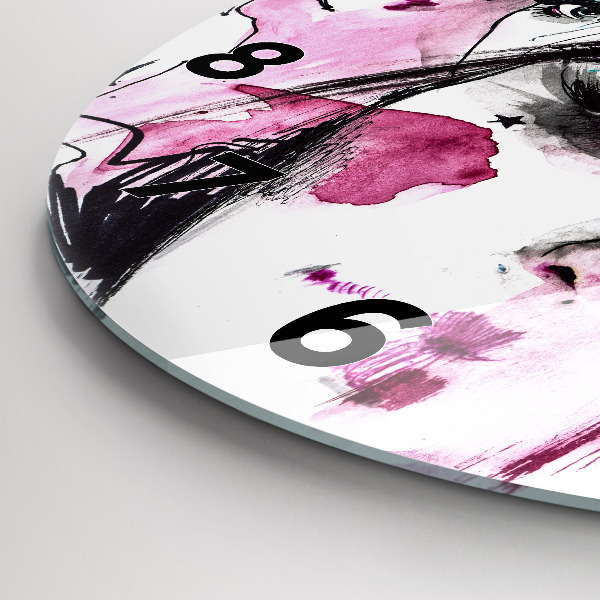 Reloj redondo pared Muchas caras abstracto