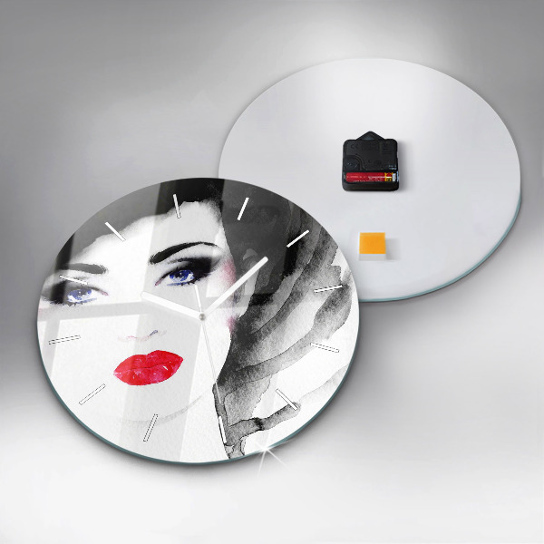 Reloj de pared redondo Retrato de mujer