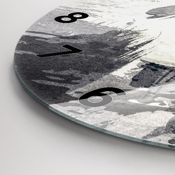 Reloj de pared redondo Mujer - acuarela