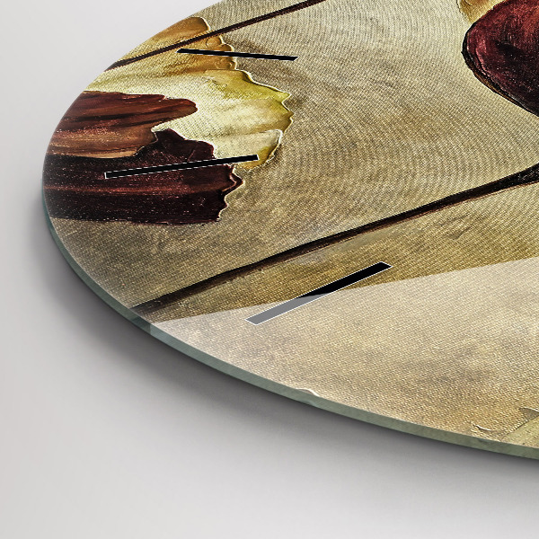 Reloj de pared redondo Amapolas pintadas