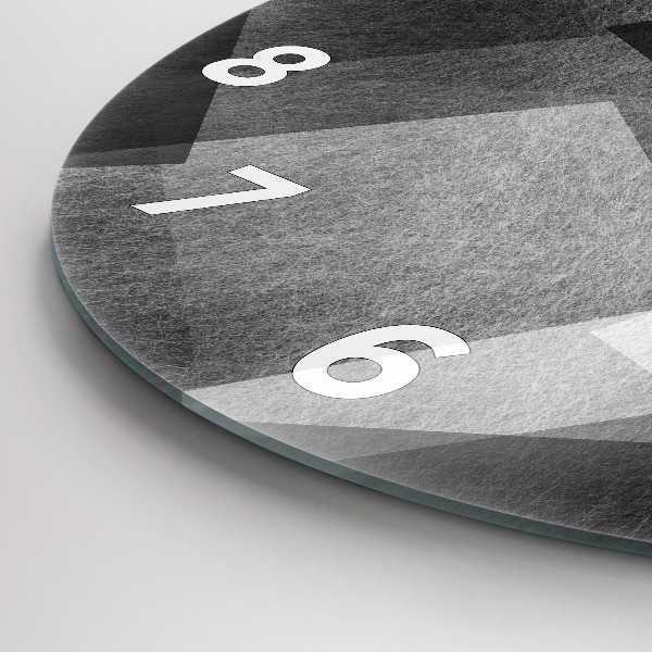 Reloj de cristal redondo Abstracción geométrica