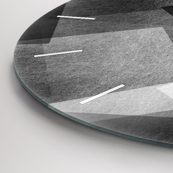 Reloj de cristal redondo Abstracción geométrica