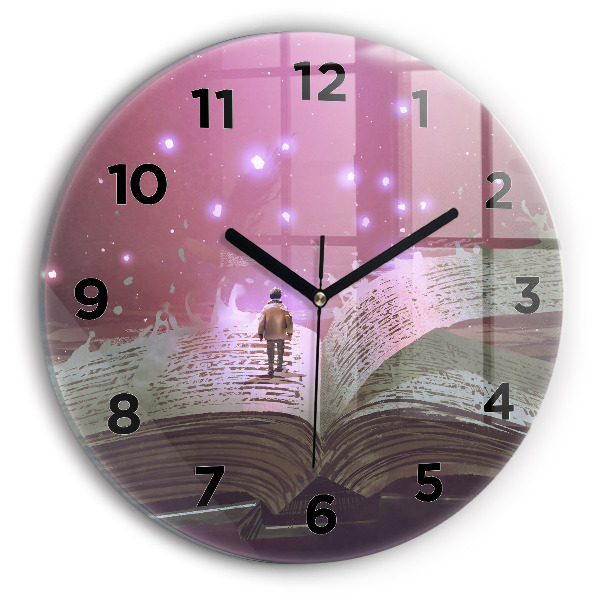 Reloj redondo pared Libro abstracto