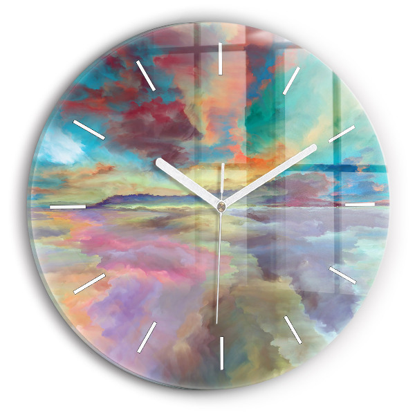 Reloj redondo pared Paisaje abstracto