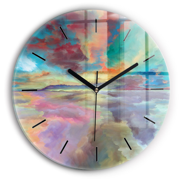 Reloj redondo pared Paisaje abstracto