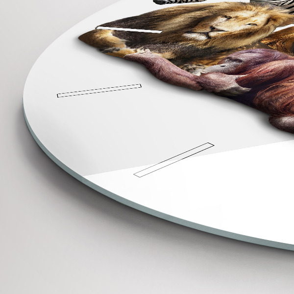 Reloj de pared redondo Animales salvajes