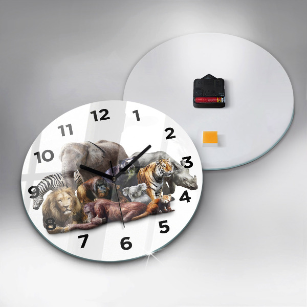 Reloj de pared redondo Animales salvajes