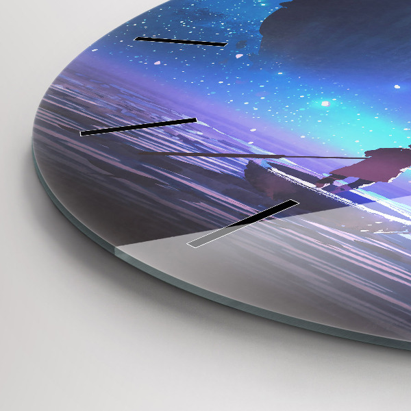 Reloj de pared redondo Velero de fantasía