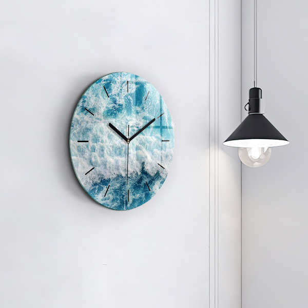 Reloj de pared redondo Olas marinas