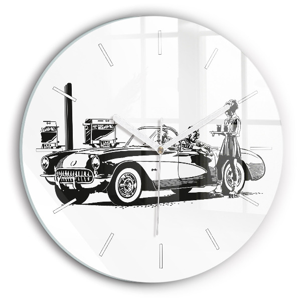 Reloj de pared redondo Ilustración retro
