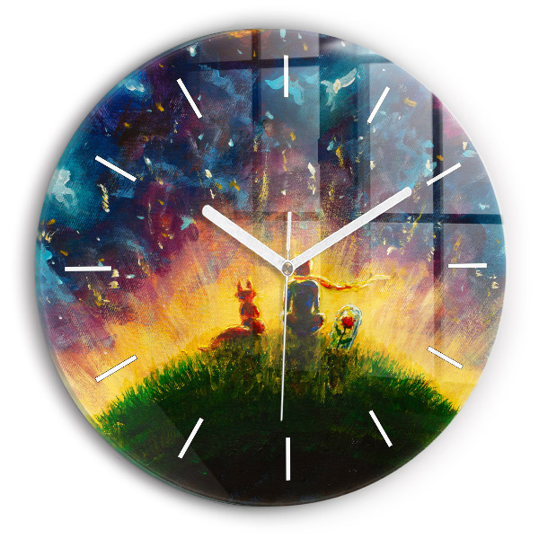 Reloj de pared redondo Principito abstracto
