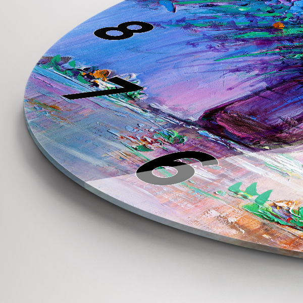 Reloj de cristal redondo Flores en un jarrón