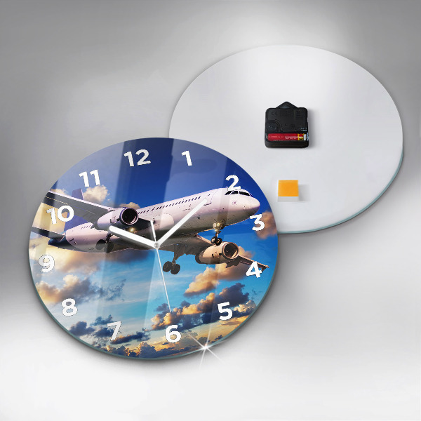 Reloj de pared redondo Plano de nubes