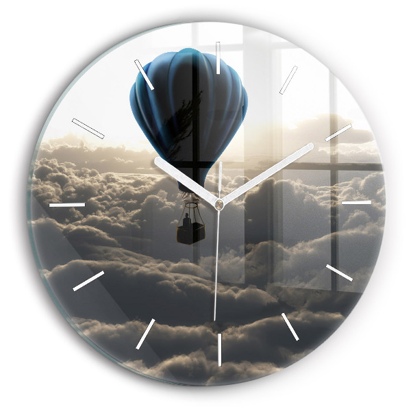 Reloj redondo pared Globo en el cielo