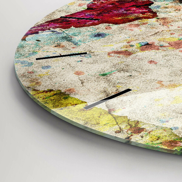 Reloj redondo pared Mapamundi de colores