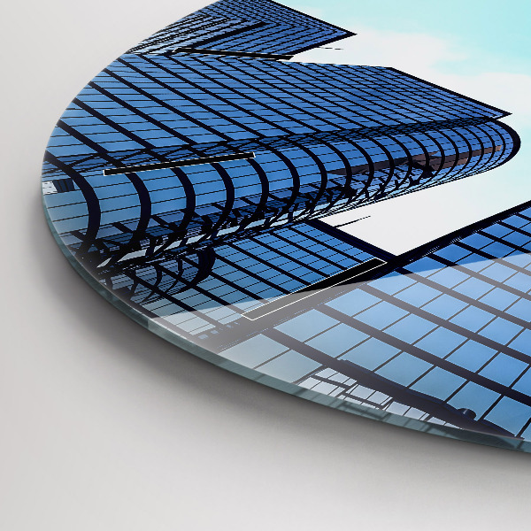 Reloj de pared redondo Avión sobre edificios