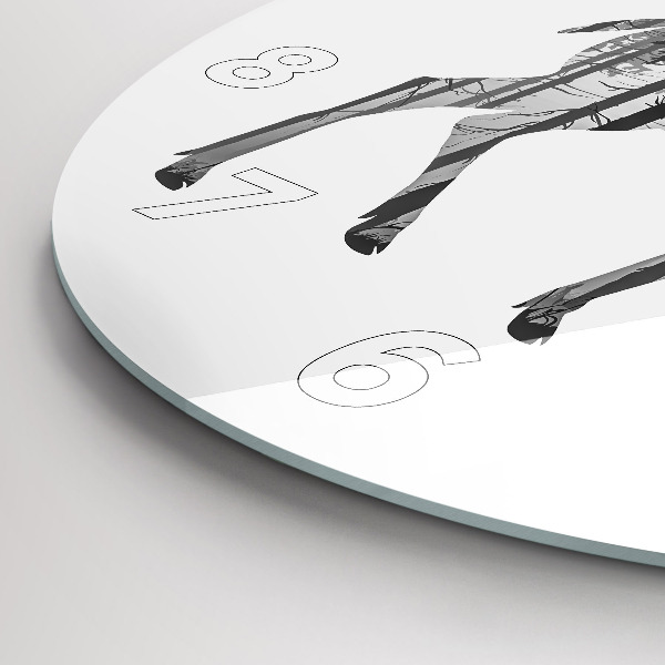 Reloj de pared redondo Silueta de un ciervo Bosque