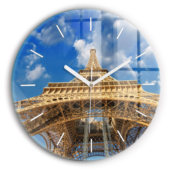 Reloj de pared redondo Francia Torre Eiffel