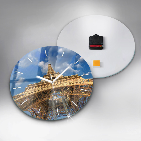 Reloj de pared redondo Francia Torre Eiffel