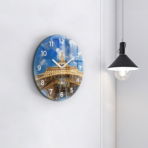 Reloj de pared redondo Francia Torre Eiffel
