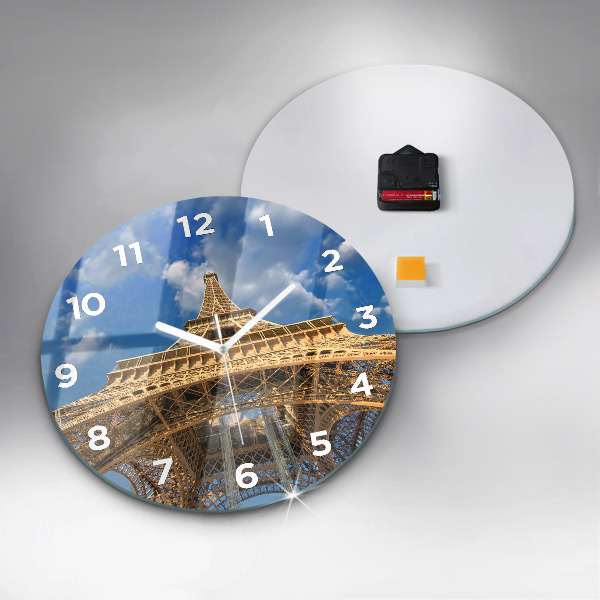Reloj de pared redondo Francia Torre Eiffel